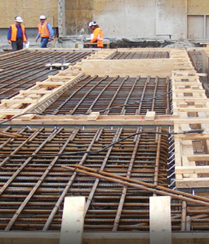 Nauhria Reinforcing Steel fixing Slabs at AK4 glass project